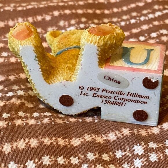 Vintage 1995 Priscilla Hillman U Alphabet Bear Cherished Teddies - Picture 3 of 4